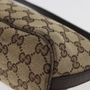 GUCCI GG Canvas Accessory Pouch Beige Silver 141809 Auth 180149-13