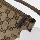 GUCCI GG Canvas Accessory Pouch Beige Silver 141809 Auth 180149-15