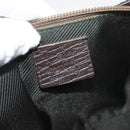 GUCCI GG Canvas Accessory Pouch Beige Silver 141809 Auth 180149-16