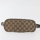 GUCCI GG Canvas Accessory Pouch Beige Silver 141809 Auth 180149-9