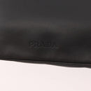 PRADA Shoulder Bag Leather Gray Silver Auth 180150-10