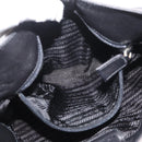 PRADA Shoulder Bag Leather Gray Silver Auth 180150-21