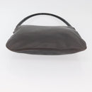 PRADA Shoulder Bag Leather Gray Silver Auth 180150-5