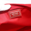 PRADA Shoulder Bag Nylon Red Silver Auth 180151A-19