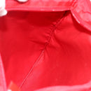 PRADA Shoulder Bag Nylon Red Silver Auth 180151A-21