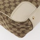 GUCCI GG Canvas Web Sherry Line Pretty Tote Bag Beige Gold 163805 Auth 180153-12