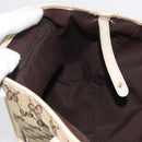 GUCCI GG Canvas Web Sherry Line Pretty Tote Bag Beige Gold 163805 Auth 180153-16