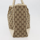 GUCCI GG Canvas Web Sherry Line Pretty Tote Bag Beige Gold 163805 Auth 180153-4
