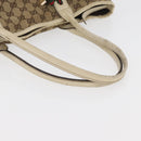 GUCCI GG Canvas Web Sherry Line Pretty Tote Bag Beige Gold 163805 Auth 180153-7