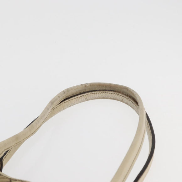 GUCCI GG Canvas Web Sherry Line Pretty Tote Bag Beige Gold 163805 Auth 180153