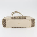 GUCCI GG Canvas Web Sherry Line Pretty Tote Bag Beige Gold 163805 Auth 180153-9