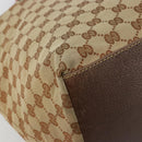 GUCCI GG Canvas Web Sherry Line Tote Bag Beige Red Green 131231 Auth 180154-11