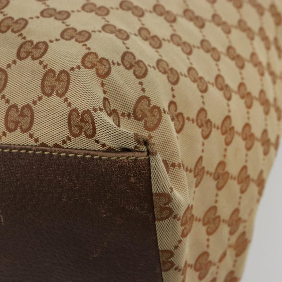GUCCI GG Canvas Web Sherry Line Tote Bag Beige Red Green 131231 Auth 180154