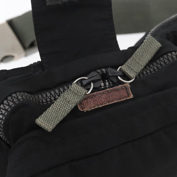 PRADA Sport Gürteltasche Nylon Schwarz Silber Auth 180159A