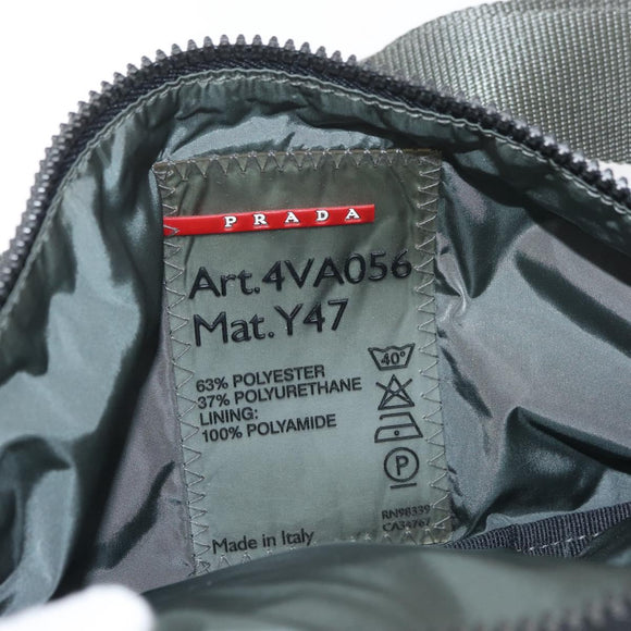 PRADA Sport Gürteltasche Nylon Schwarz Silber Auth 180159A