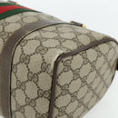 GUCCI GG Supreme Web Sherry Line Hand Bag PVC Beige Gold 39 02 006 Auth 180161-10