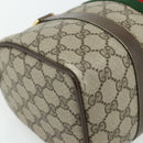 GUCCI GG Supreme Web Sherry Line Hand Bag PVC Beige Gold 39 02 006 Auth 180161-11