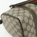 GUCCI GG Supreme Web Sherry Line Hand Bag PVC Beige Gold 39 02 006 Auth 180161-13