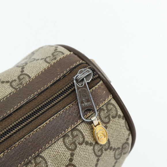 GUCCI GG Supreme Web Sherry Line Hand Bag PVC Beige Gold 39 02 006 Auth 180161