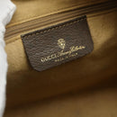 GUCCI GG Supreme Web Sherry Line Hand Bag PVC Beige Gold 39 02 006 Auth 180161-15