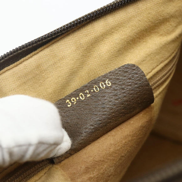 GUCCI GG Supreme Web Sherry Line Hand Bag PVC Beige Gold 39 02 006 Auth 180161