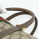 GUCCI GG Supreme Web Sherry Line Hand Bag PVC Beige Gold 39 02 006 Auth 180161-8