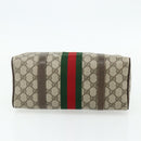 GUCCI GG Supreme Web Sherry Line Hand Bag PVC Beige Gold 39 02 006 Auth 180161-9