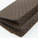 CELINE Macadam Canvas Hand Bag PVC Leather Brown Gold Auth 180162-13