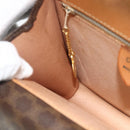 CELINE Macadam Canvas Hand Bag PVC Leather Brown Gold Auth 180162-17