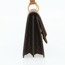 CELINE Macadam Canvas Hand Bag PVC Leather Brown Gold Auth 180162-4