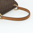 CELINE Macadam Canvas Hand Bag PVC Leather Brown Gold Auth 180162-7