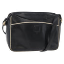 CELINE Shoulder Bag Leather Black Gold Auth 180163-1