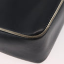 CELINE Shoulder Bag Leather Black Gold Auth 180163-16