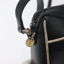 CELINE Shoulder Bag Leather Black Gold Auth 180163-19