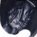 CELINE Shoulder Bag Leather Black Gold Auth 180163-9