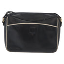 CELINE Shoulder Bag Leather Black Gold Auth 180163-13