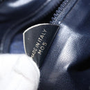 CELINE Shoulder Bag Leather Black Gold Auth 180163-12