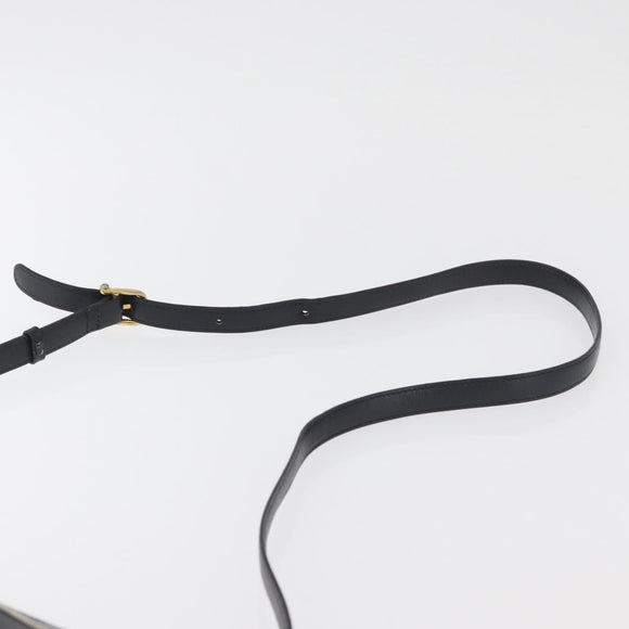 CELINE Shoulder Bag Leather Black Gold Auth 180163
