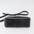 CELINE Shoulder Bag Leather Black Gold Auth 180163-5