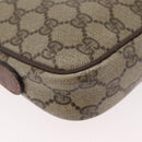 GUCCI GG Supreme Shoulder Bag PVC Beige Gold Auth 180164-15