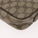 GUCCI GG Supreme Shoulder Bag PVC Beige Gold Auth 180164-16