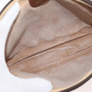 GUCCI GG Supreme Shoulder Bag PVC Beige Gold Auth 180164-11
