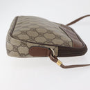 GUCCI GG Supreme Shoulder Bag PVC Beige Gold Auth 180164-3