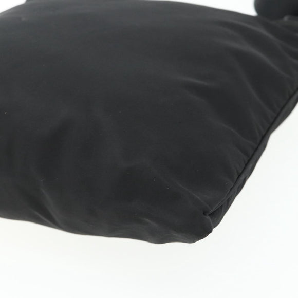 PRADA Shoulder Bag Nylon Black Silver Auth 180168