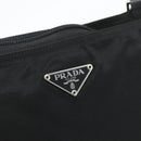 PRADA Shoulder Bag Nylon Black Silver Auth 180168-14