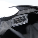 PRADA Shoulder Bag Nylon Black Silver Auth 180168-17
