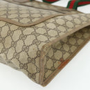 GUCCI GG Supreme Web Sherry Line Tote Bag PVC Beige Red 89 02 997 Auth 180169-10