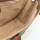 GUCCI GG Supreme Web Sherry Line Tote Bag PVC Beige Red 89 02 997 Auth 180169-16