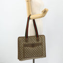 GUCCI GG Supreme Web Sherry Line Tote Bag PVC Beige Red 89 02 997 Auth 180169-22