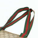 GUCCI GG Supreme Web Sherry Line Tote Bag PVC Beige Red 89 02 997 Auth 180169-8